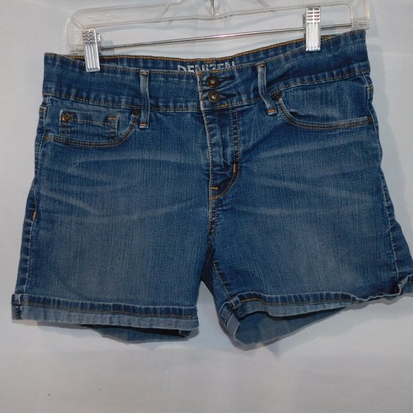 DENIZEN from Levi's Womens 6 Blue Denim Shorts  4" inseam High 8" Rise - Picture 11 of 11